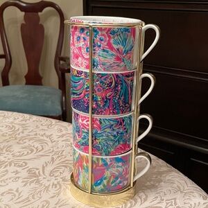 Lilly Pulitzer Stacked Ceramic Cups